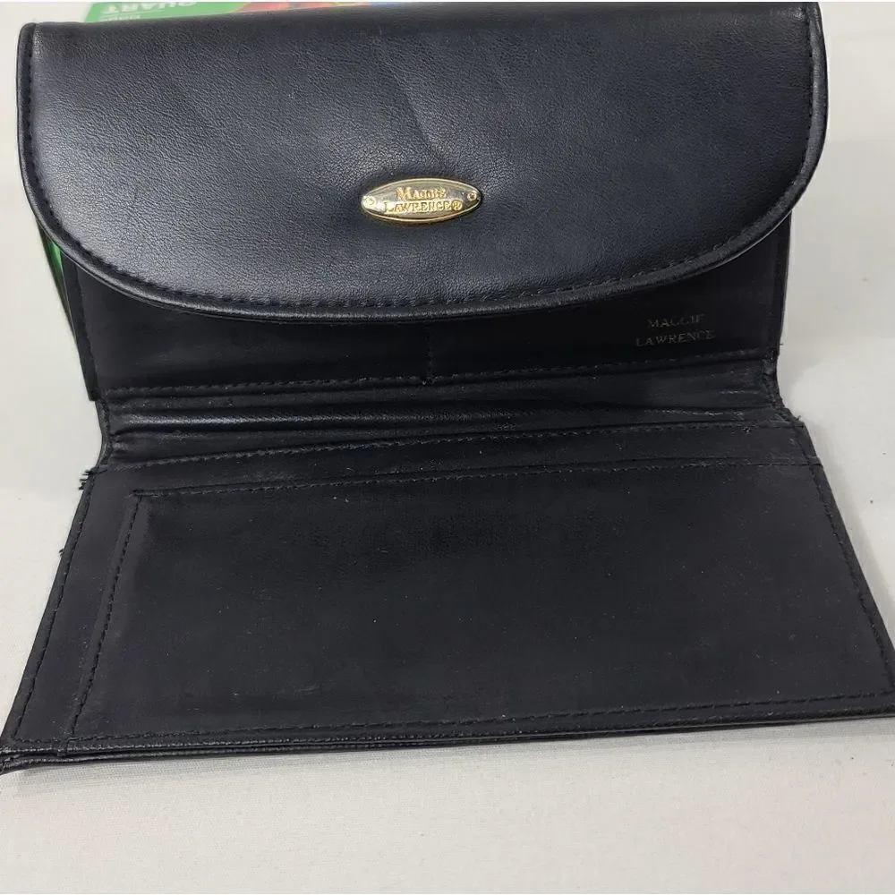 Maggie Lawrence women's black leather wallet